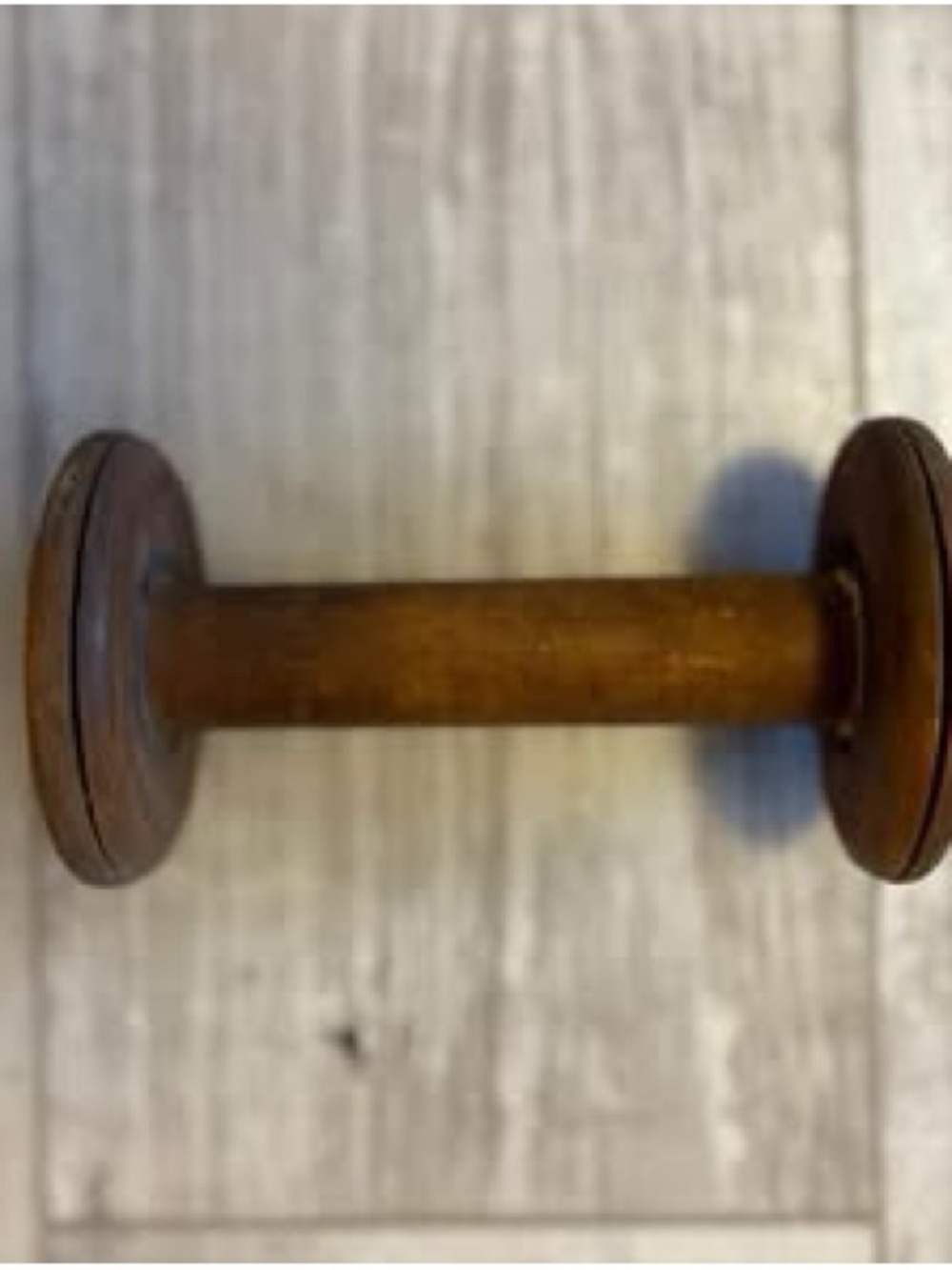 Vintage Wooden Spool Decorative Accent in Brown